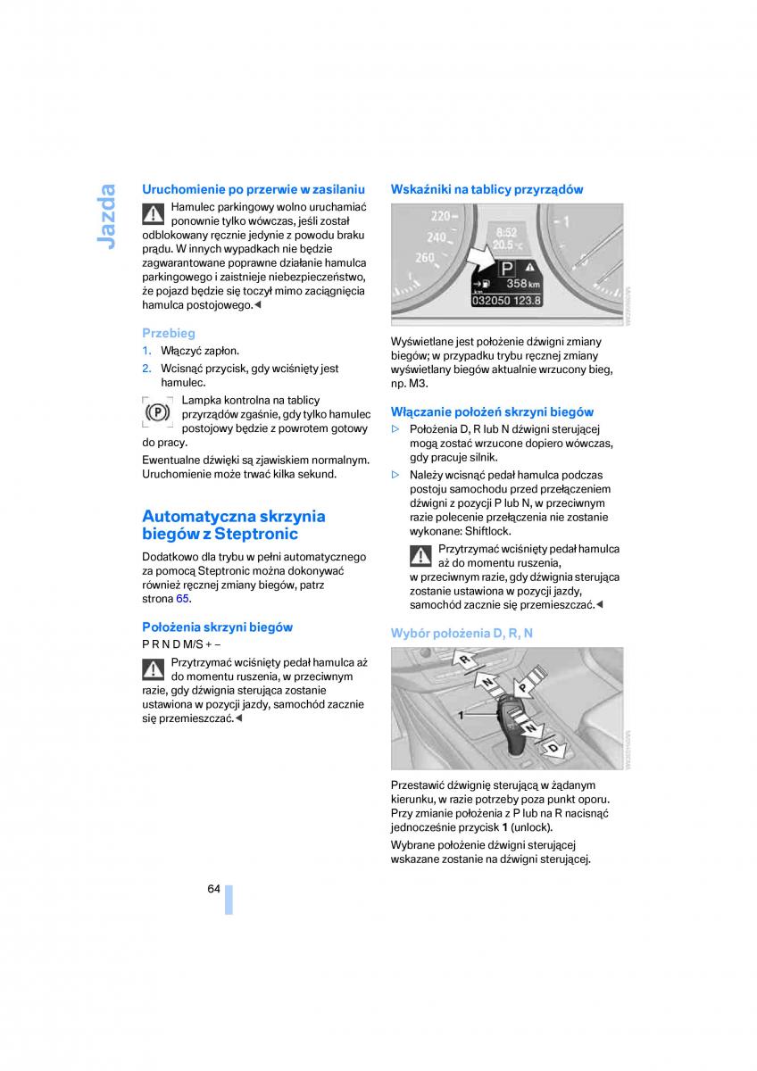 BMW E70 X5 X6 instrukcja obslugi / page 66