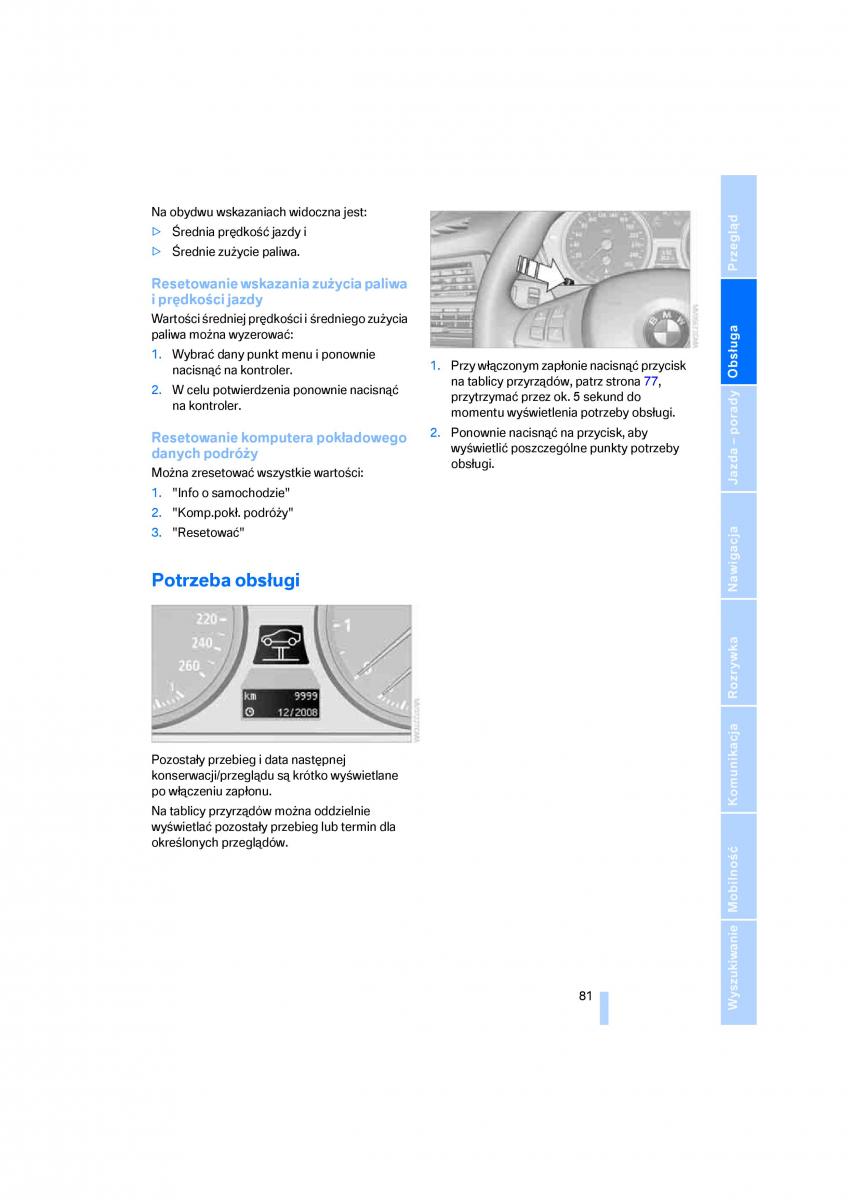 BMW E70 X5 X6 instrukcja obslugi / page 83