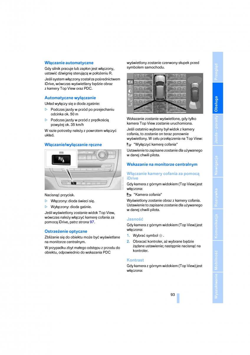 BMW E70 X5 X6 instrukcja obslugi / page 95