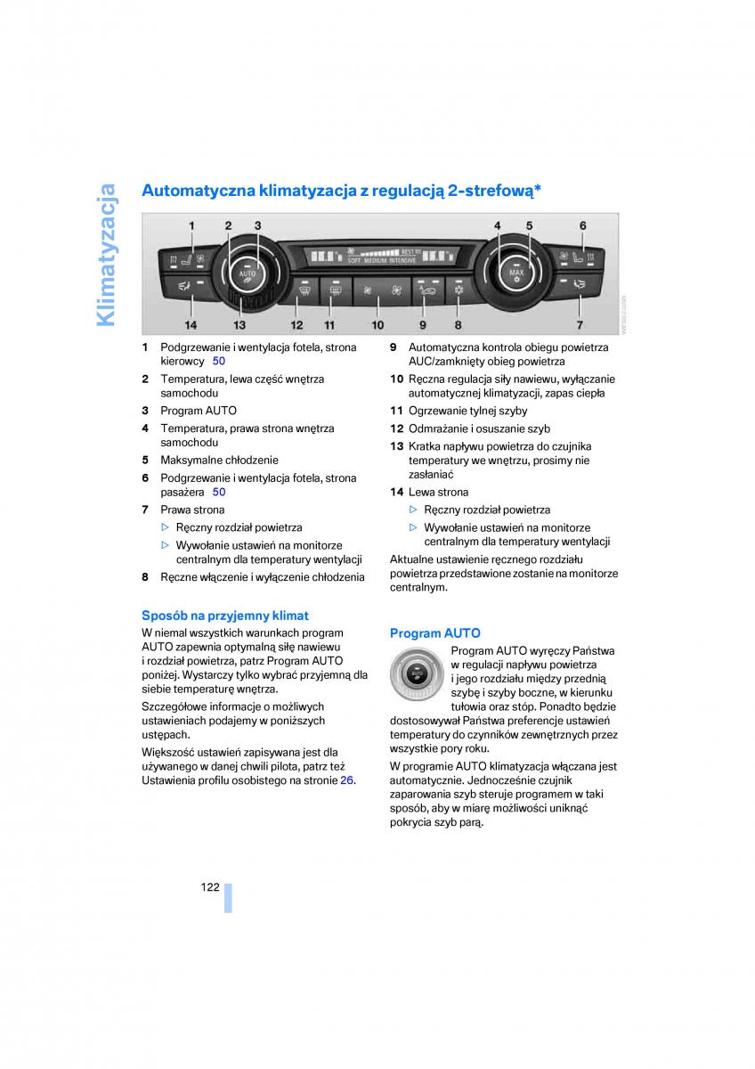 BMW E70 X5 X6 instrukcja obslugi / page 124