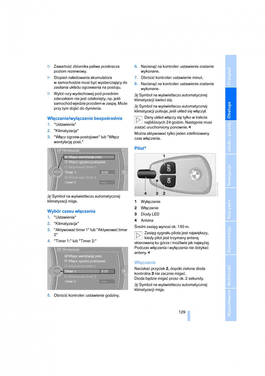 BMW E70 X5 X6 instrukcja obslugi / page 131