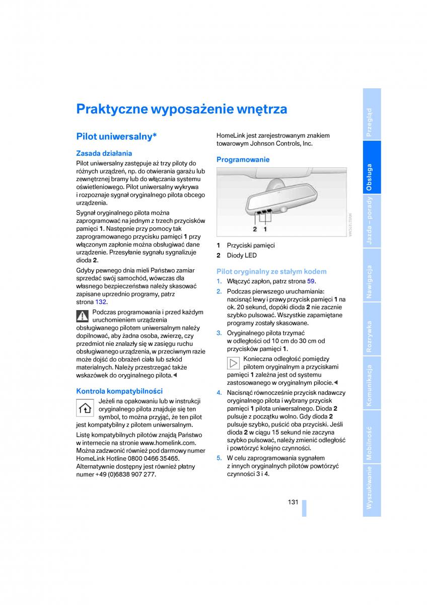 BMW E70 X5 X6 instrukcja obslugi / page 133