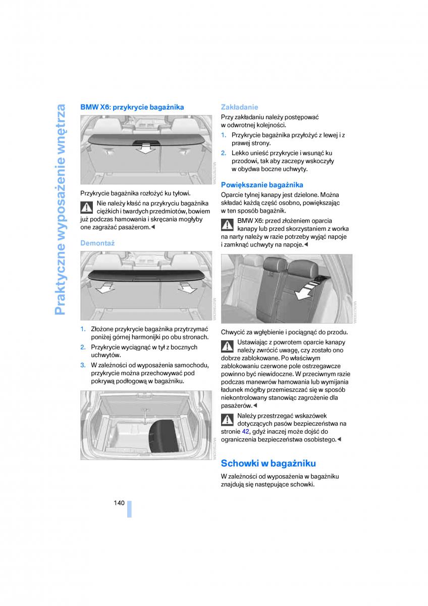 BMW E70 X5 X6 instrukcja obslugi / page 142