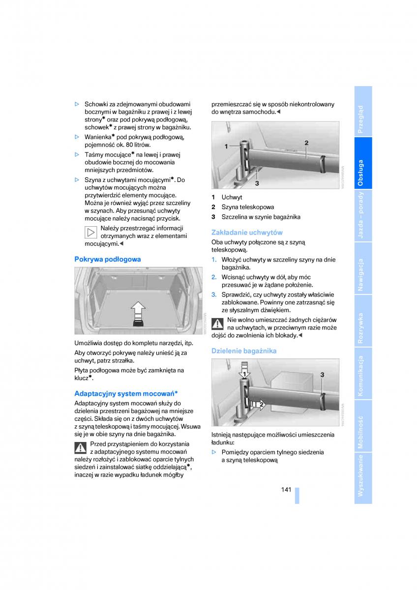 BMW E70 X5 X6 instrukcja obslugi / page 143