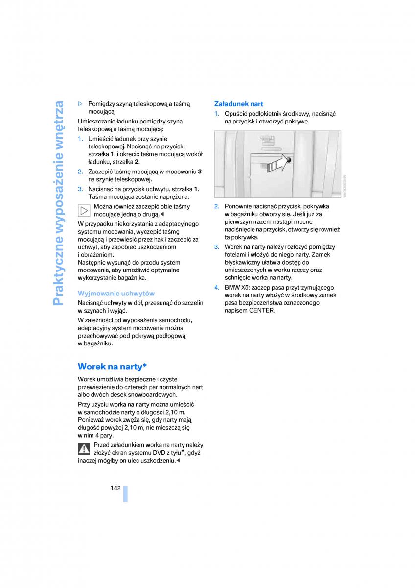 BMW E70 X5 X6 instrukcja obslugi / page 144