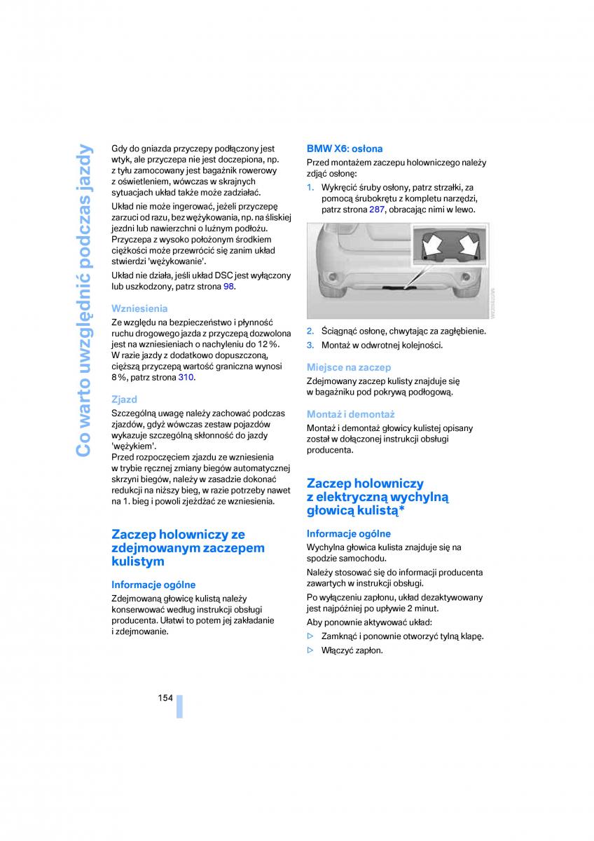 BMW E70 X5 X6 instrukcja obslugi / page 156