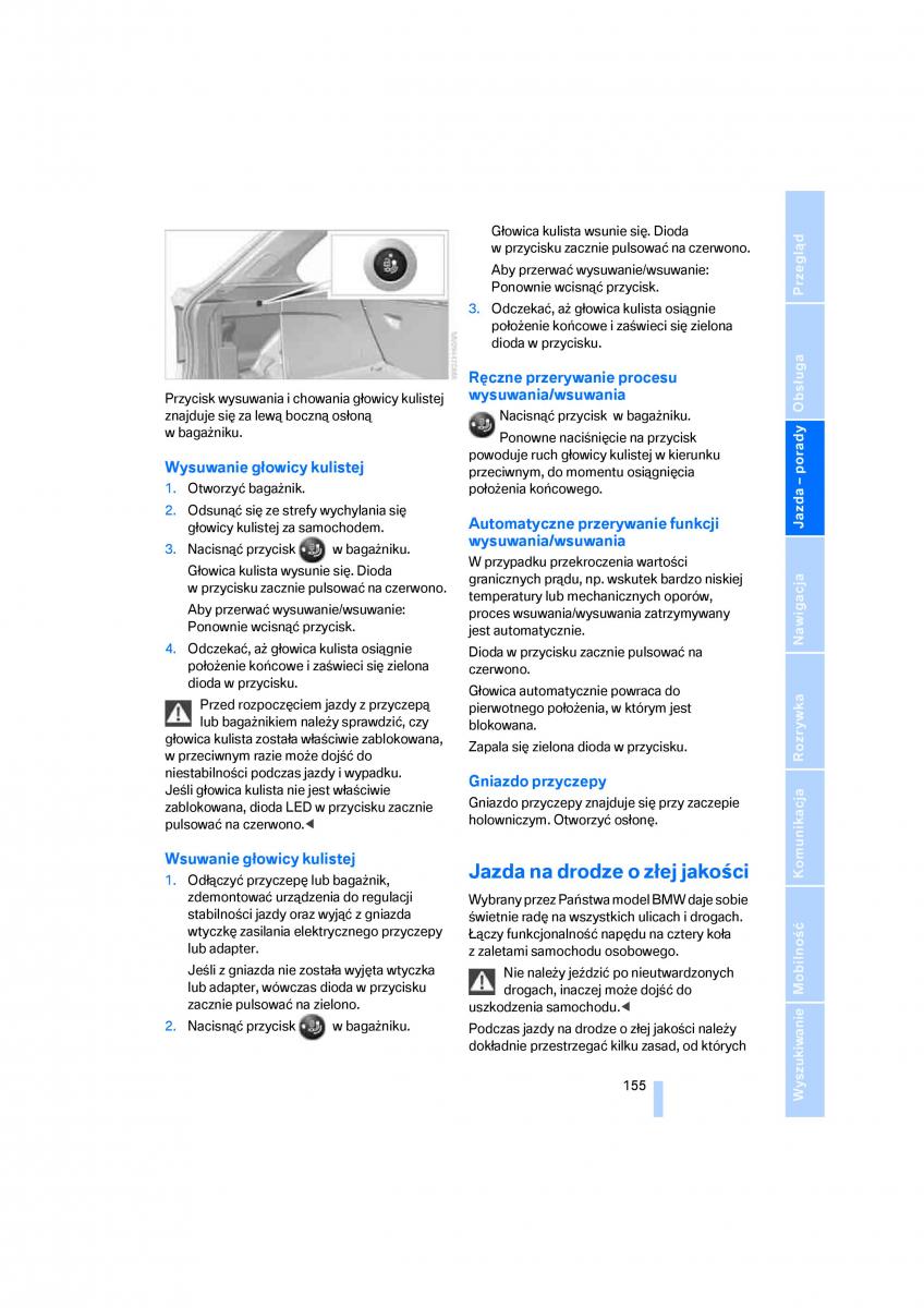 BMW E70 X5 X6 instrukcja obslugi / page 157