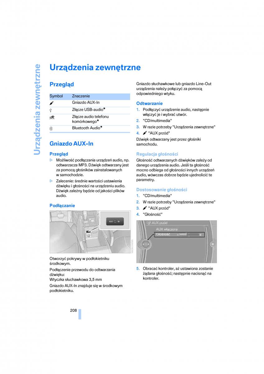 BMW E70 X5 X6 instrukcja obslugi / page 210