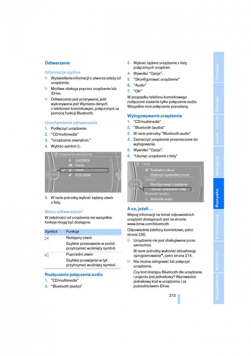 BMW E70 X5 X6 instrukcja obslugi / page 215