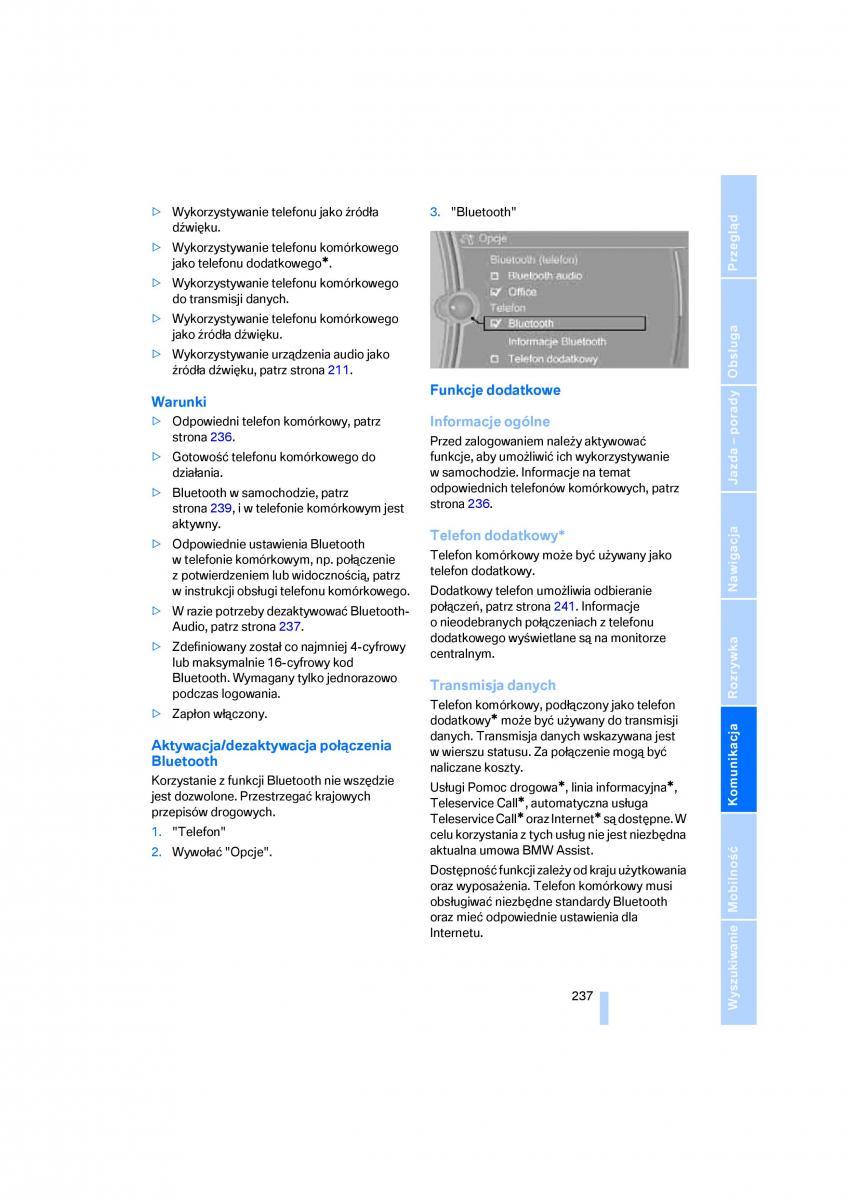 BMW E70 X5 X6 instrukcja obslugi / page 239