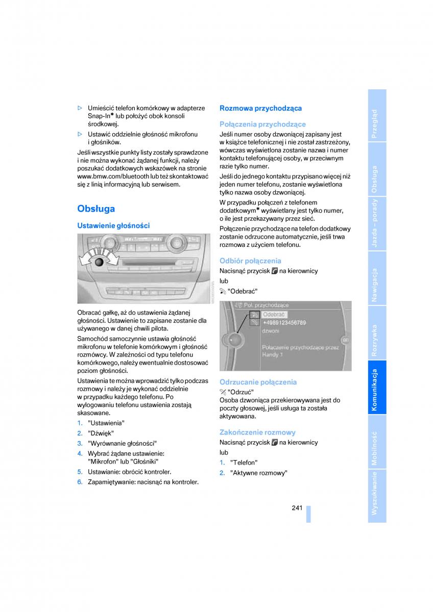 BMW E70 X5 X6 instrukcja obslugi / page 243