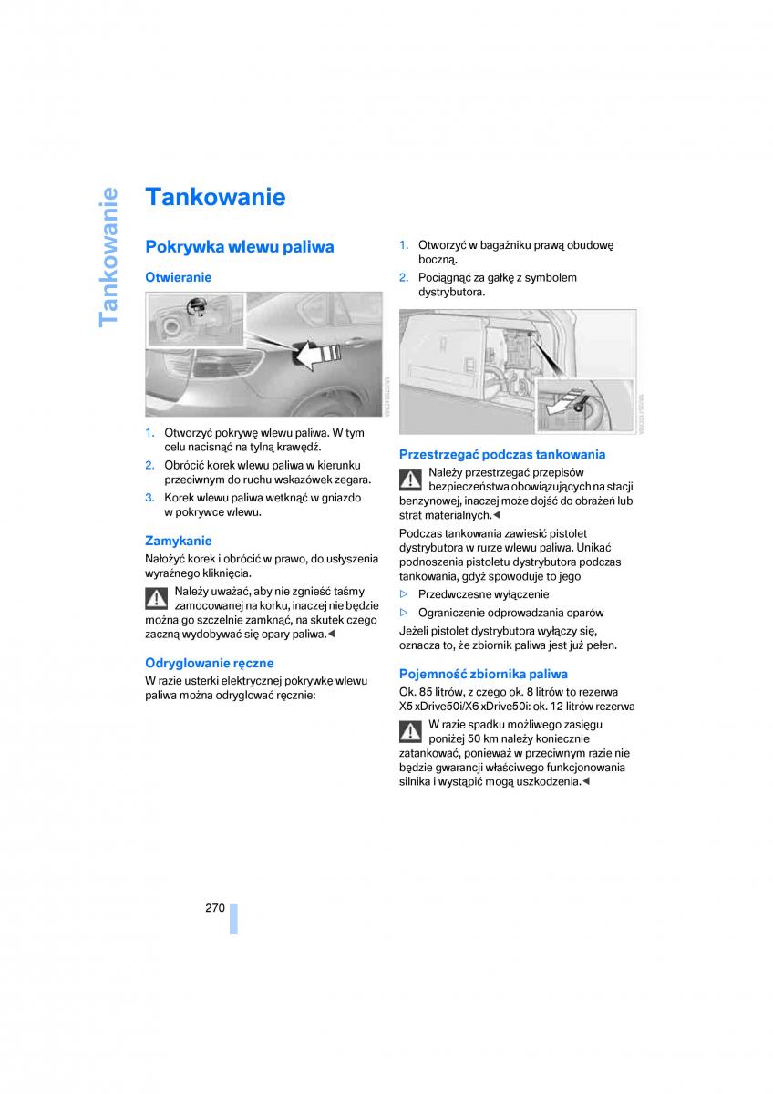 BMW E70 X5 X6 instrukcja obslugi / page 272