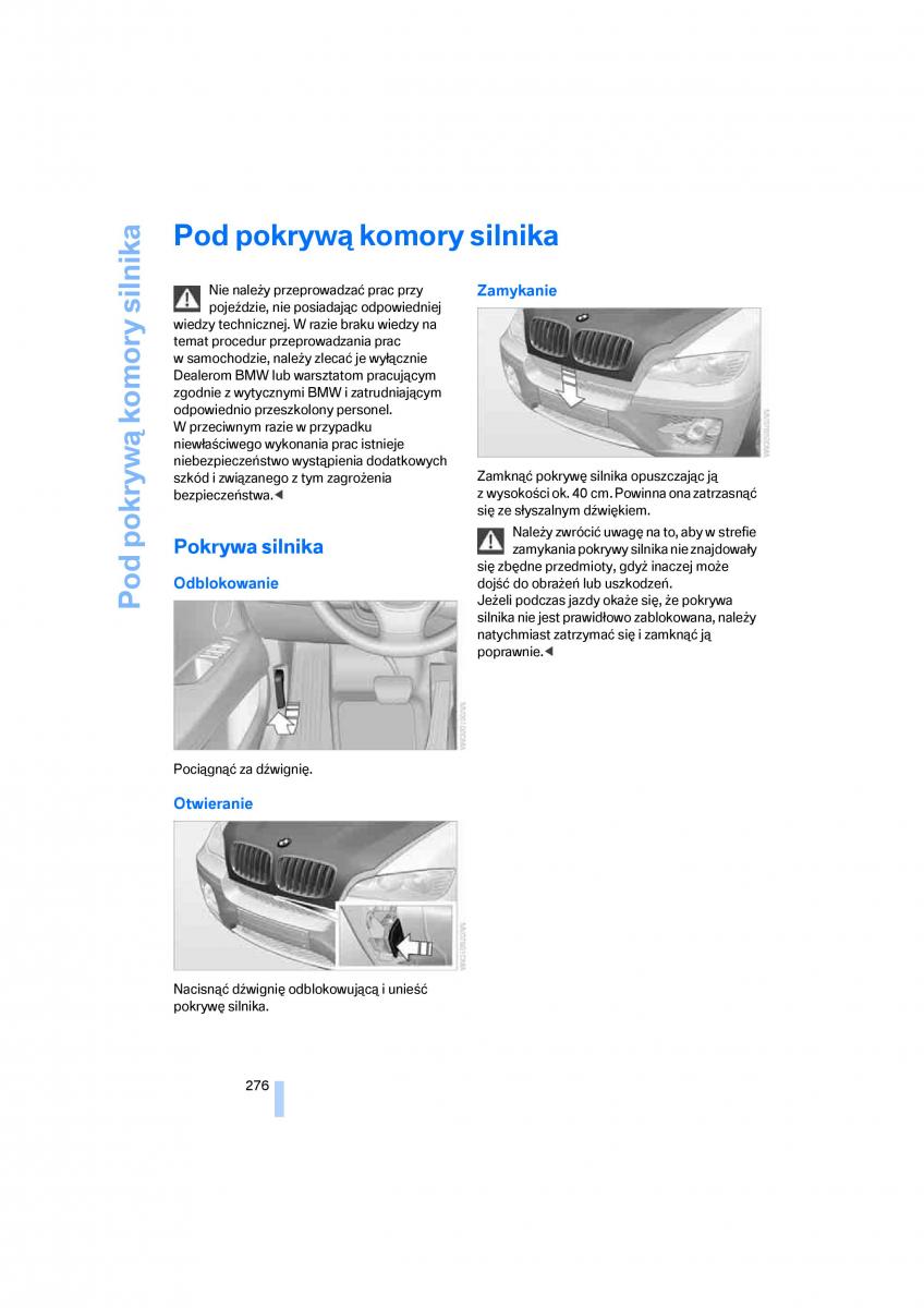 BMW E70 X5 X6 instrukcja obslugi / page 278