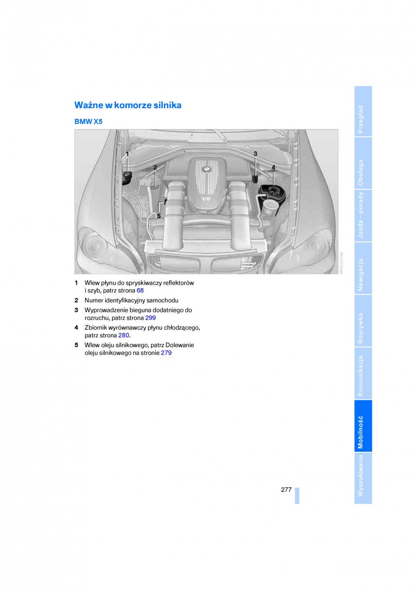 BMW E70 X5 X6 instrukcja obslugi / page 279