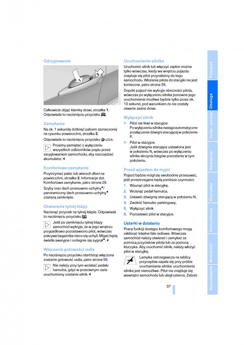 BMW E70 X5 X6 instrukcja obslugi / page 39