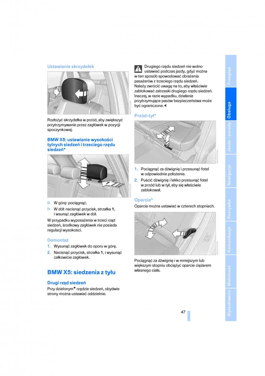 BMW E70 X5 X6 instrukcja obslugi / page 49