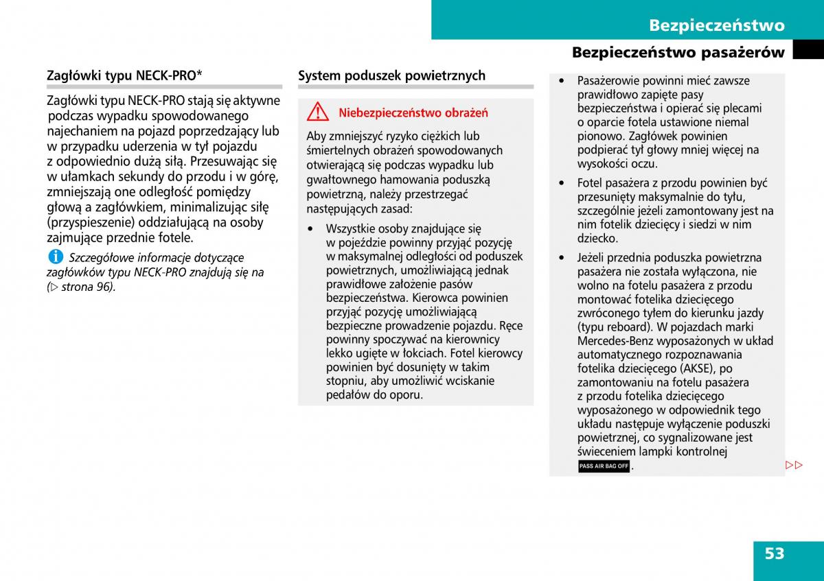 Mercedes ML W164 instrukcja obslugi / page 55