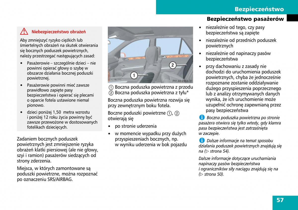 Mercedes ML W164 instrukcja obslugi / page 59