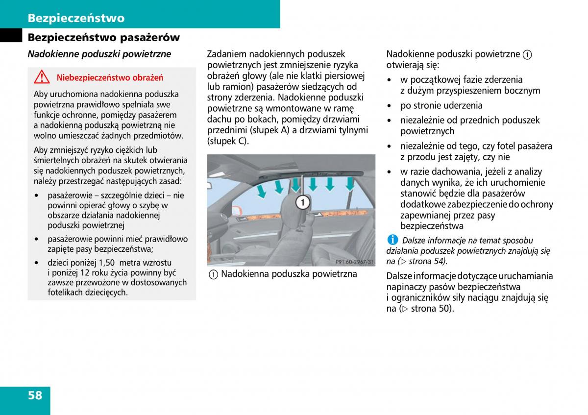 Mercedes ML W164 instrukcja obslugi / page 60