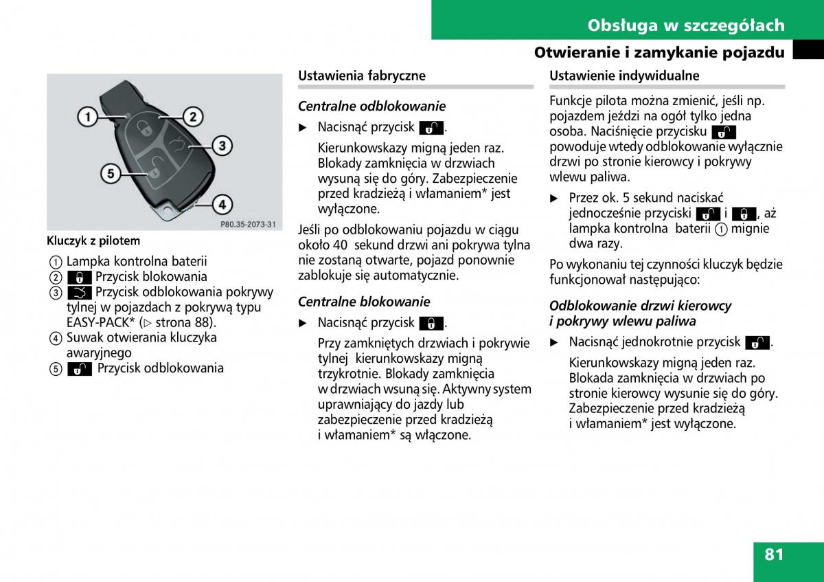 Mercedes ML W164 instrukcja obslugi / page 83