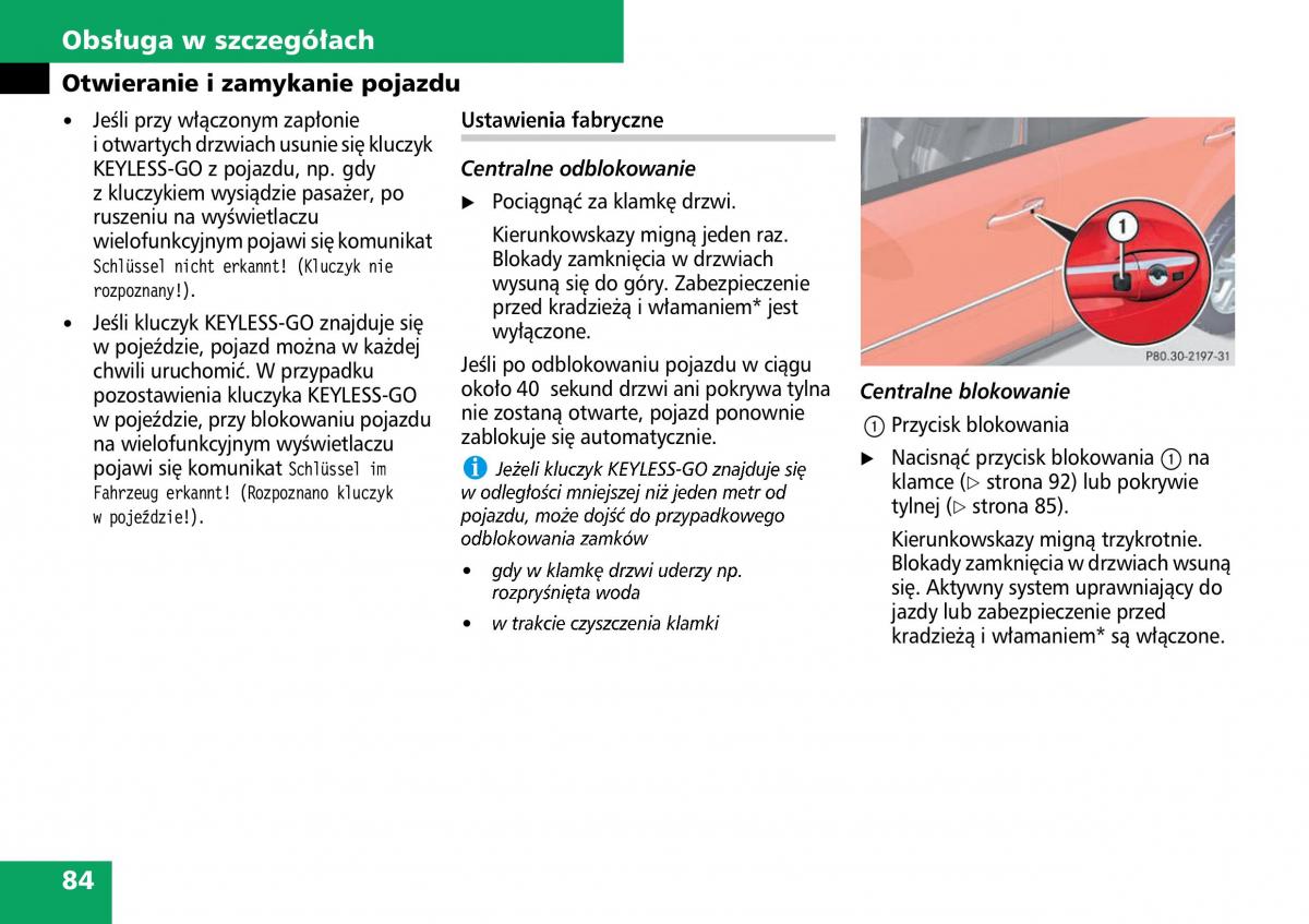 Mercedes ML W164 instrukcja obslugi / page 86