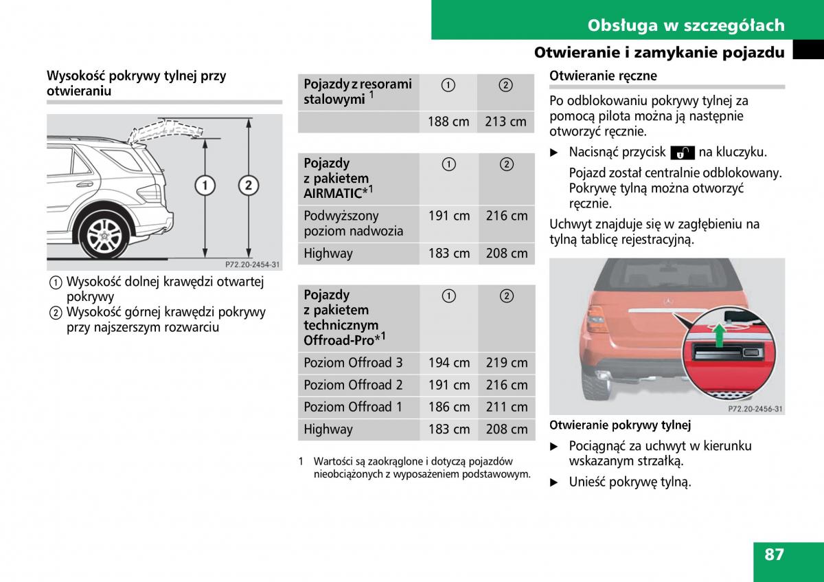 Mercedes ML W164 instrukcja obslugi / page 89