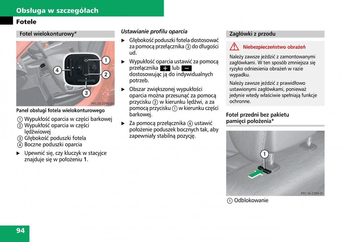 Mercedes ML W164 instrukcja obslugi / page 96