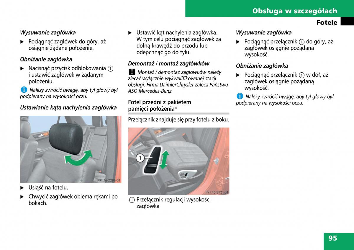 Mercedes ML W164 instrukcja obslugi / page 97