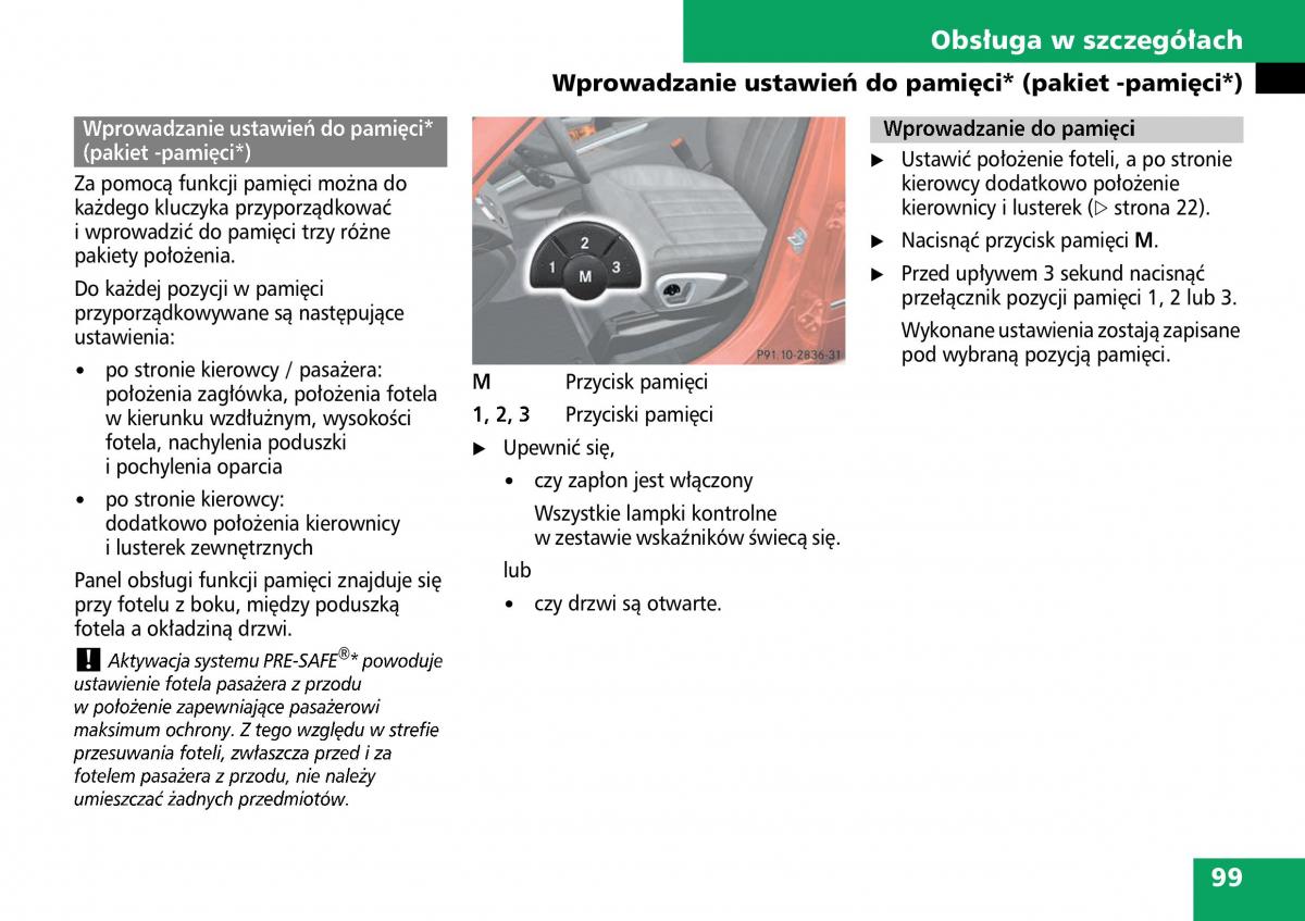 Mercedes ML W164 instrukcja obslugi / page 101