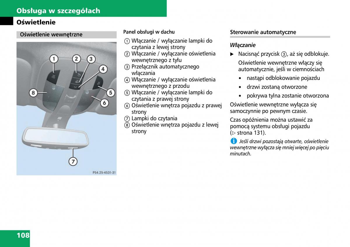 Mercedes ML W164 instrukcja obslugi / page 110