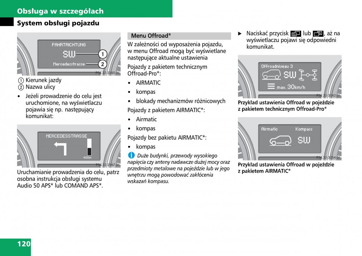 Mercedes ML W164 instrukcja obslugi / page 122