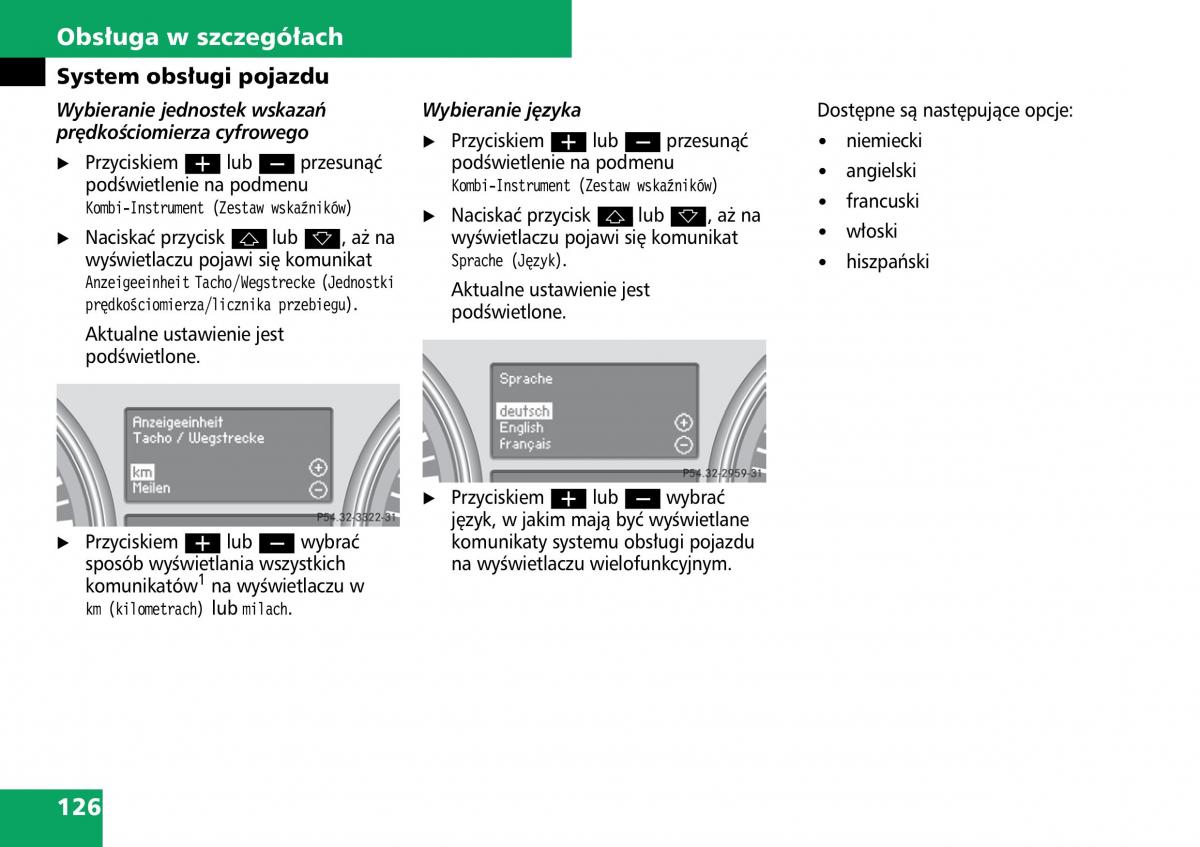 Mercedes ML W164 instrukcja obslugi / page 128