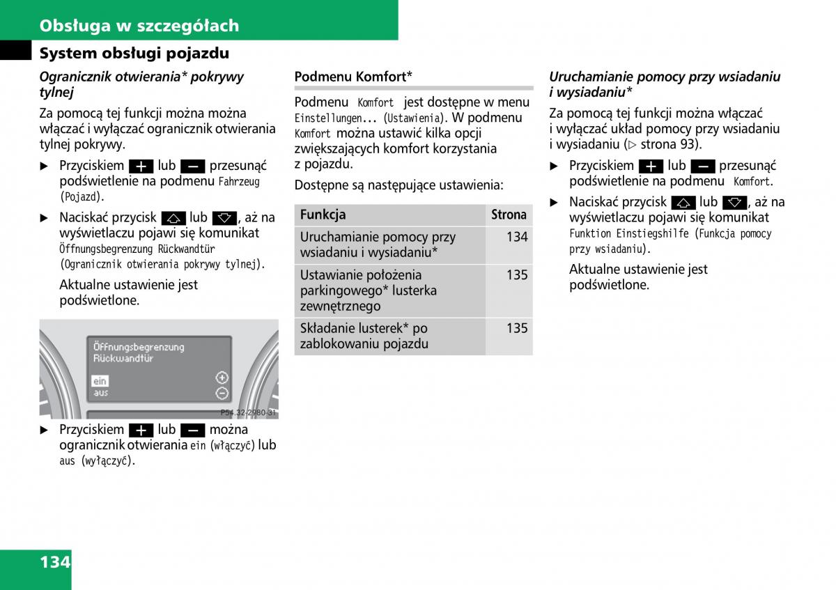 Mercedes ML W164 instrukcja obslugi / page 136