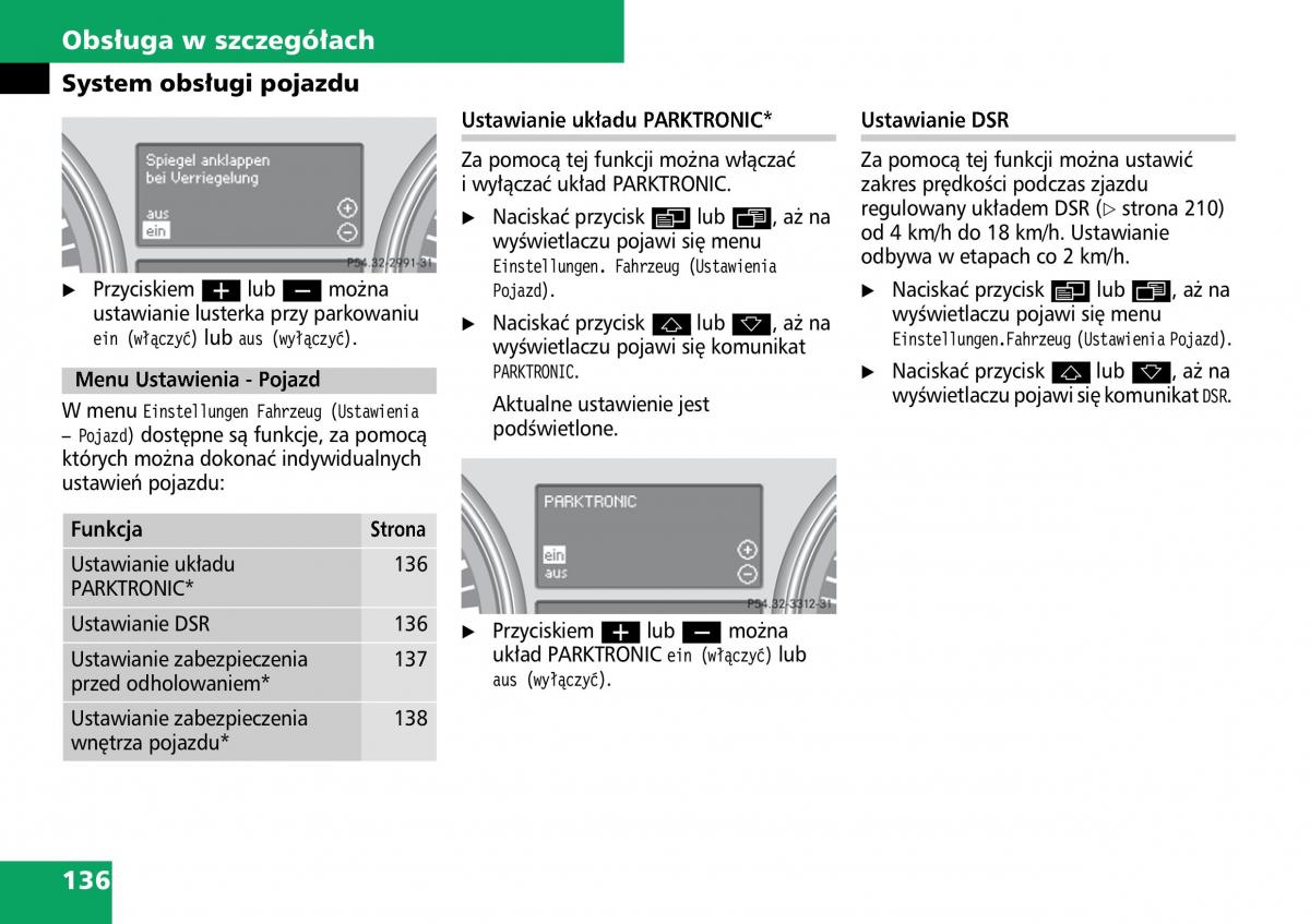 Mercedes ML W164 instrukcja obslugi / page 138