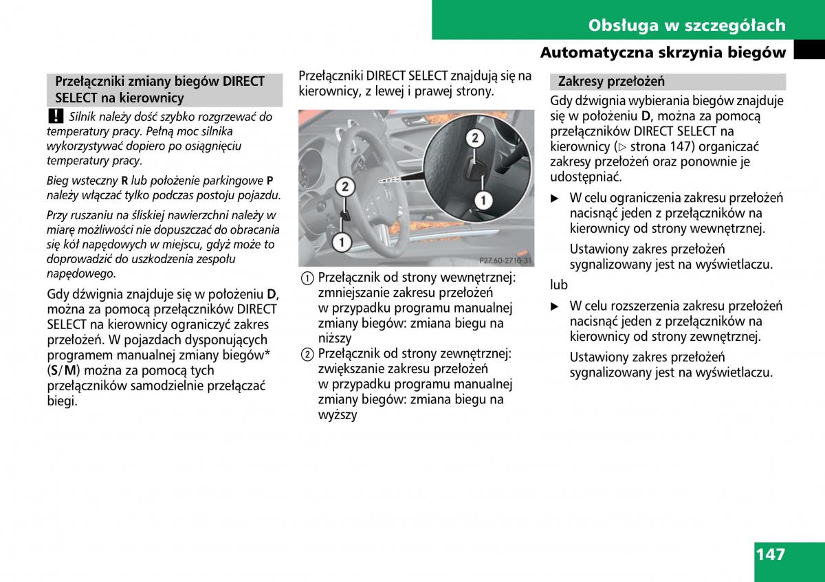 Mercedes ML W164 instrukcja obslugi / page 149