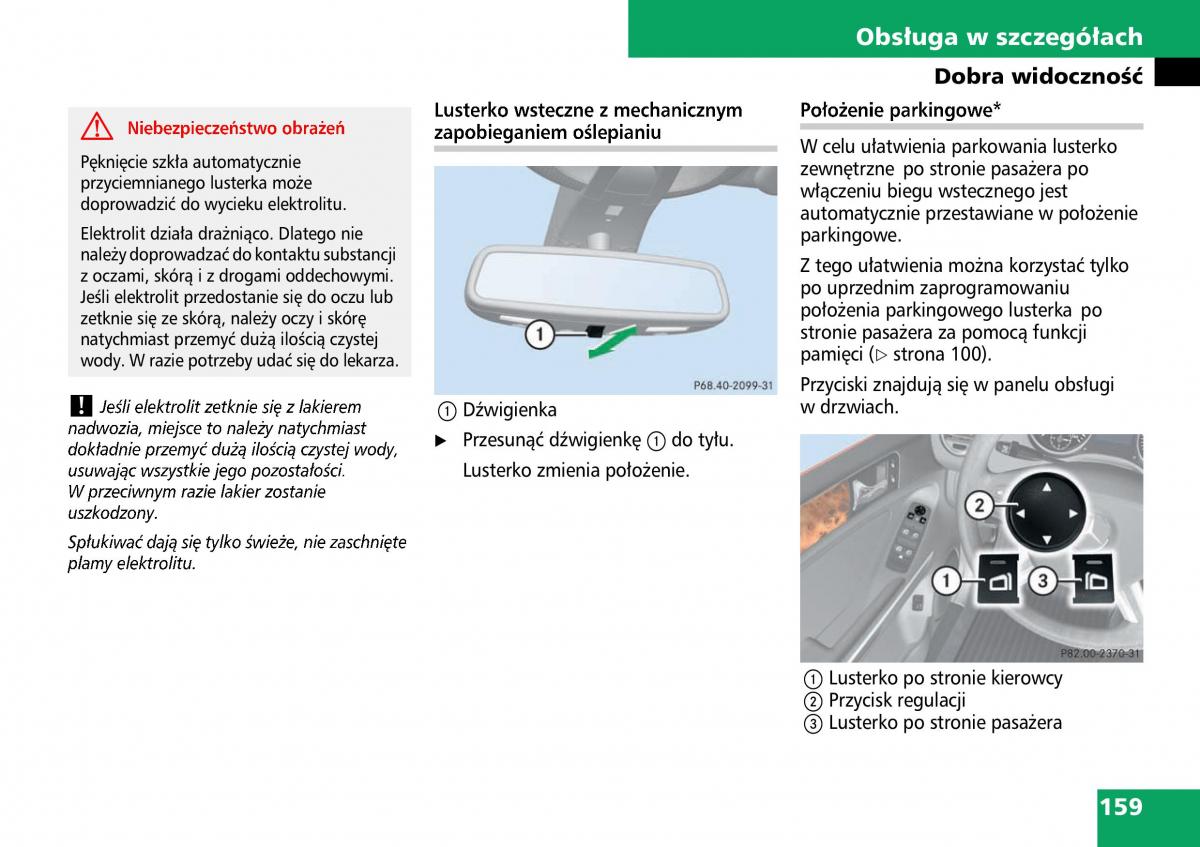 Mercedes ML W164 instrukcja obslugi / page 161