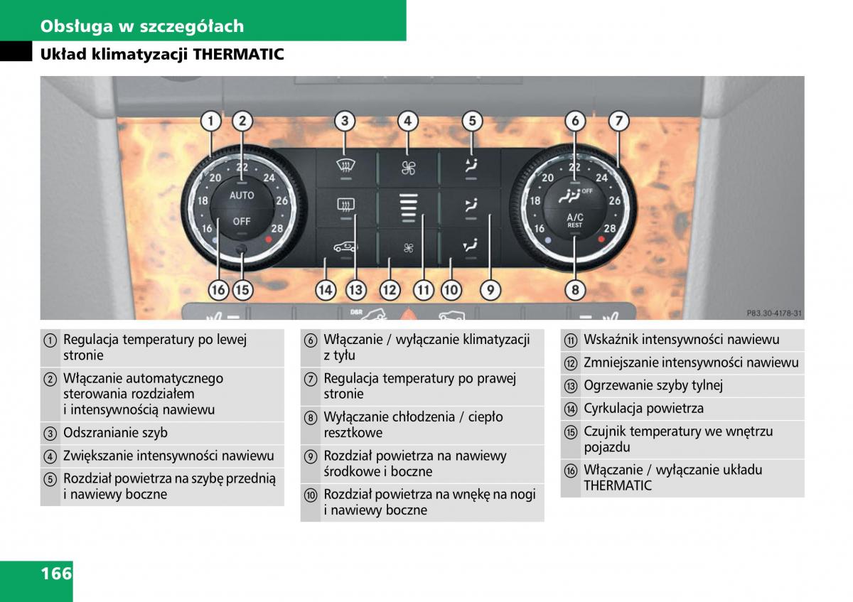 Mercedes ML W164 instrukcja obslugi / page 168