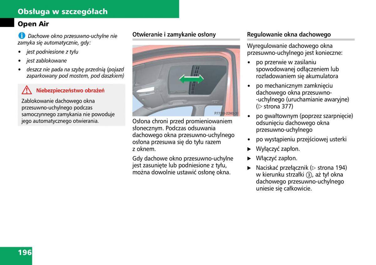 Mercedes ML W164 instrukcja obslugi / page 198