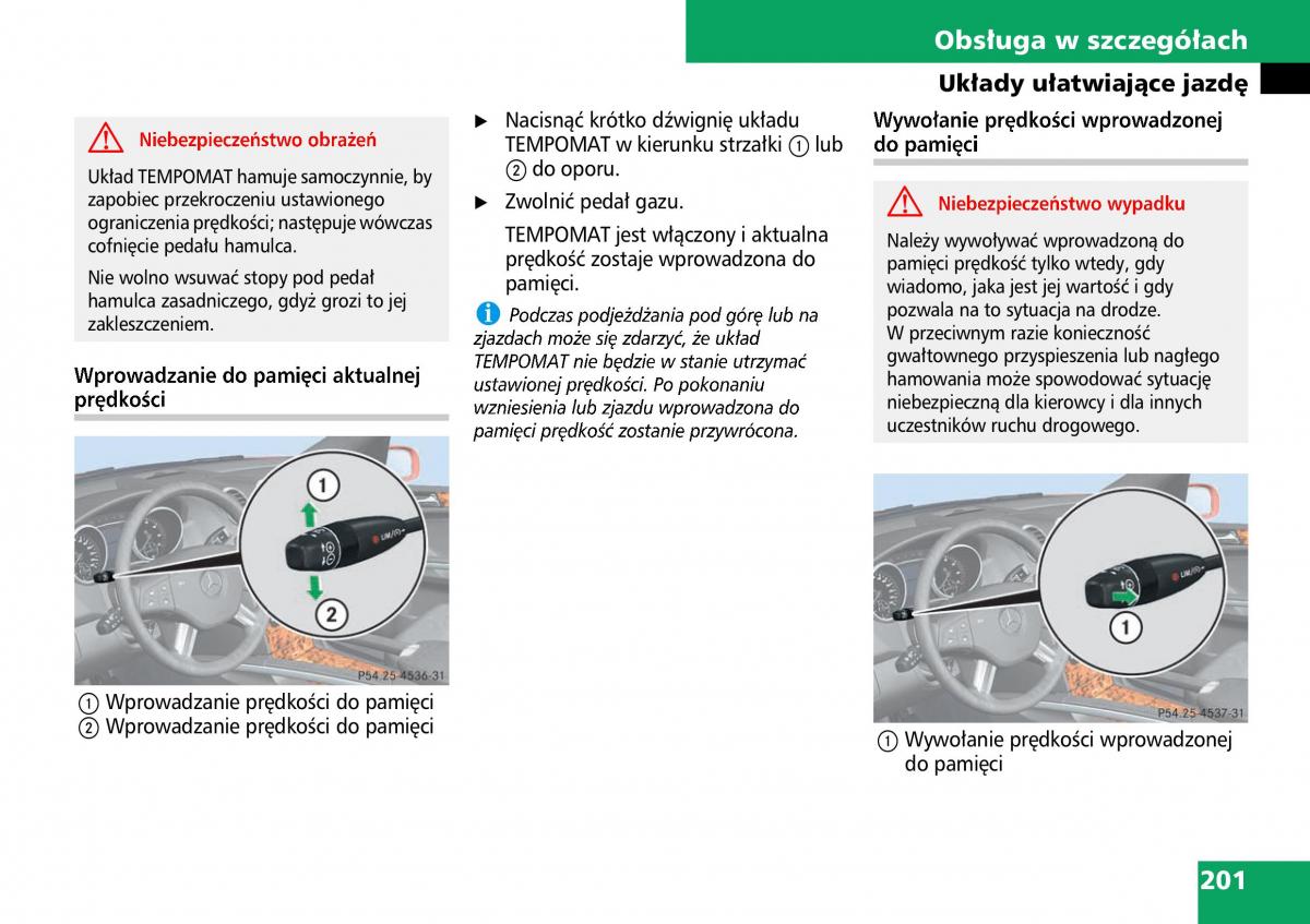 Mercedes ML W164 instrukcja obslugi / page 203