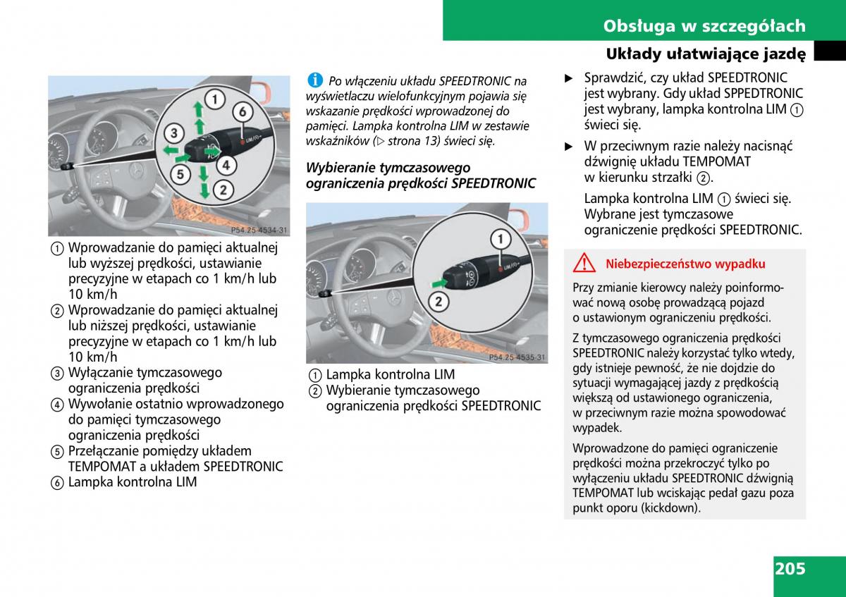 Mercedes ML W164 instrukcja obslugi / page 207