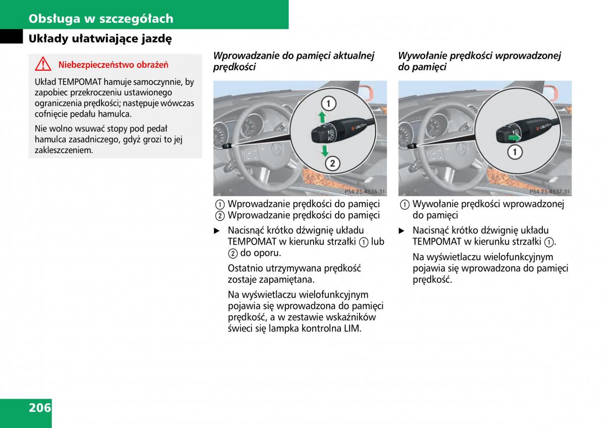 Mercedes ML W164 instrukcja obslugi / page 208