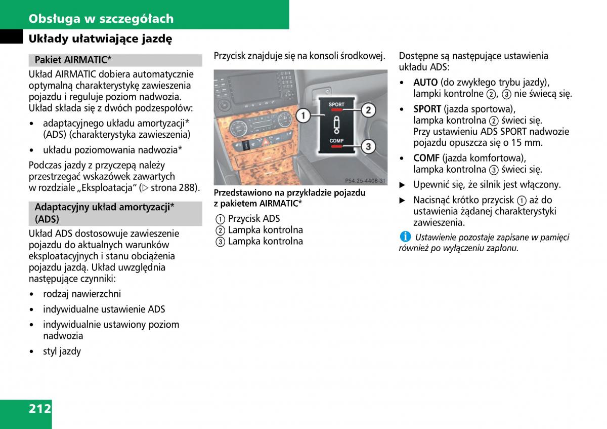 Mercedes ML W164 instrukcja obslugi / page 214