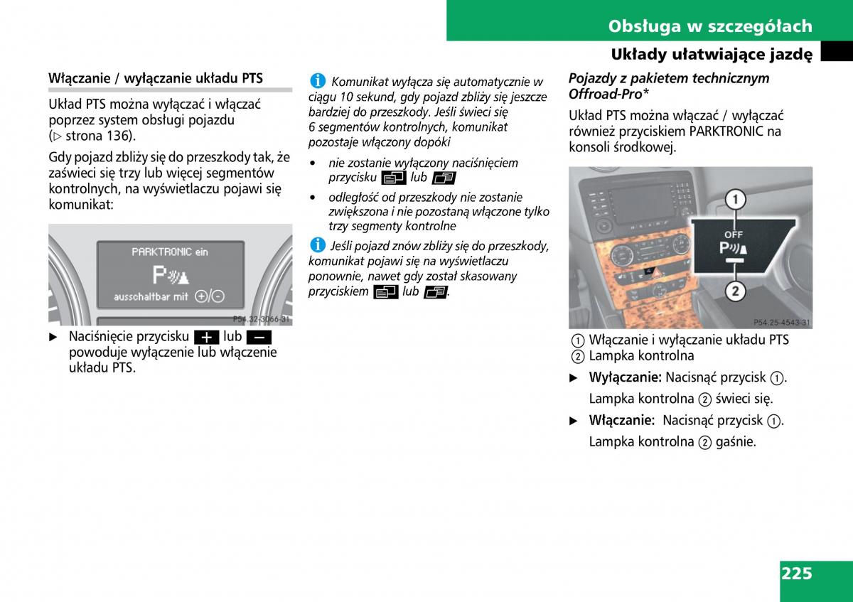 Mercedes ML W164 instrukcja obslugi / page 227