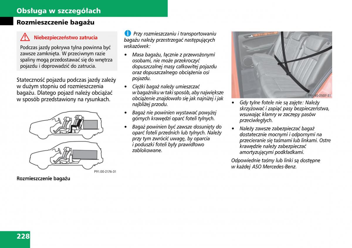 Mercedes ML W164 instrukcja obslugi / page 230