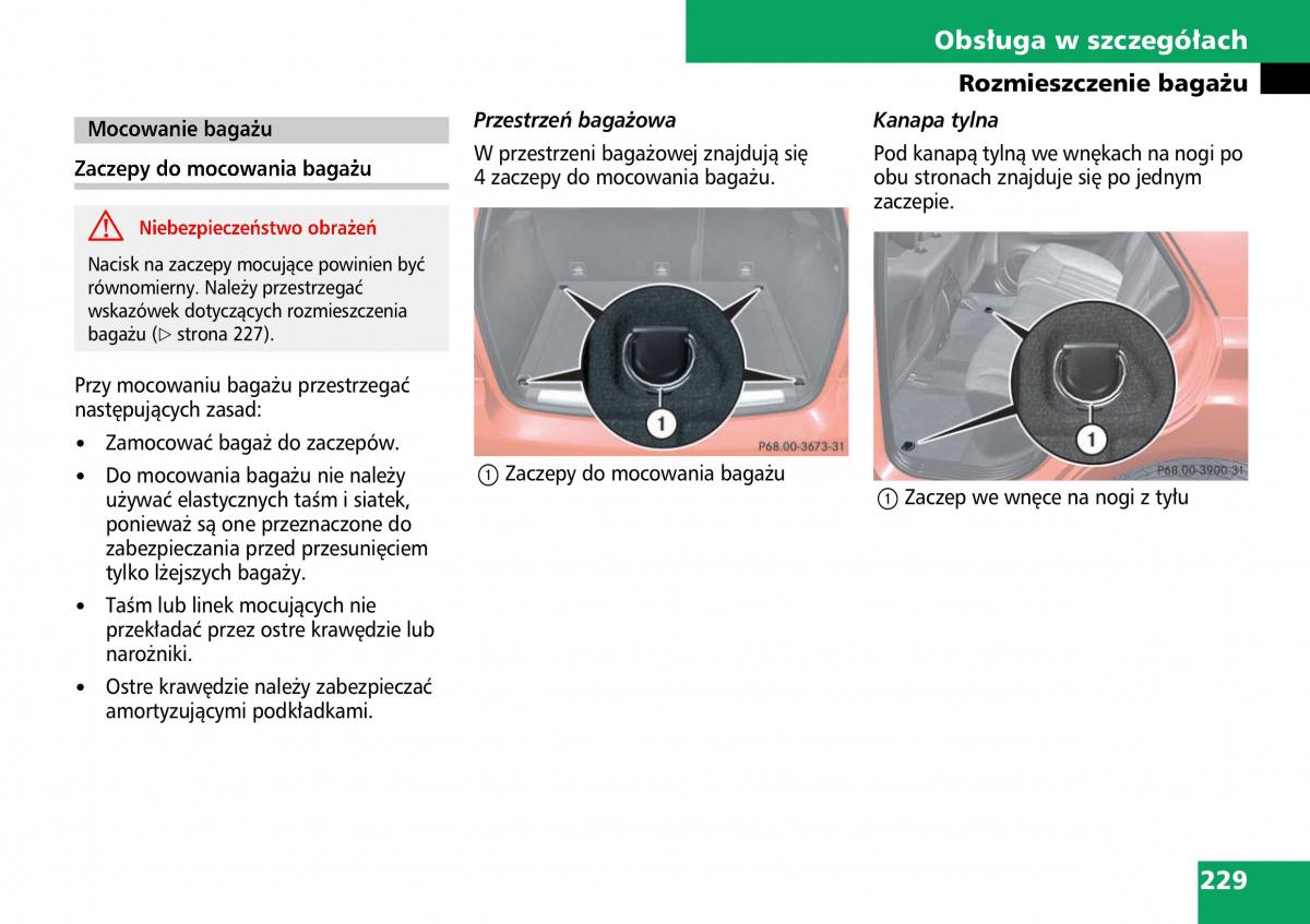 Mercedes ML W164 instrukcja obslugi / page 231