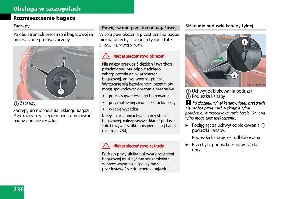 Mercedes ML W164 instrukcja obslugi / page 232