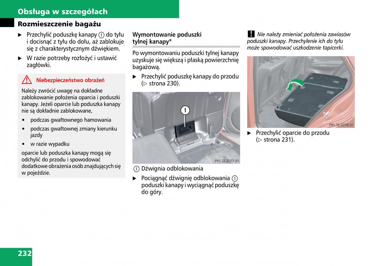 Mercedes ML W164 instrukcja obslugi / page 234