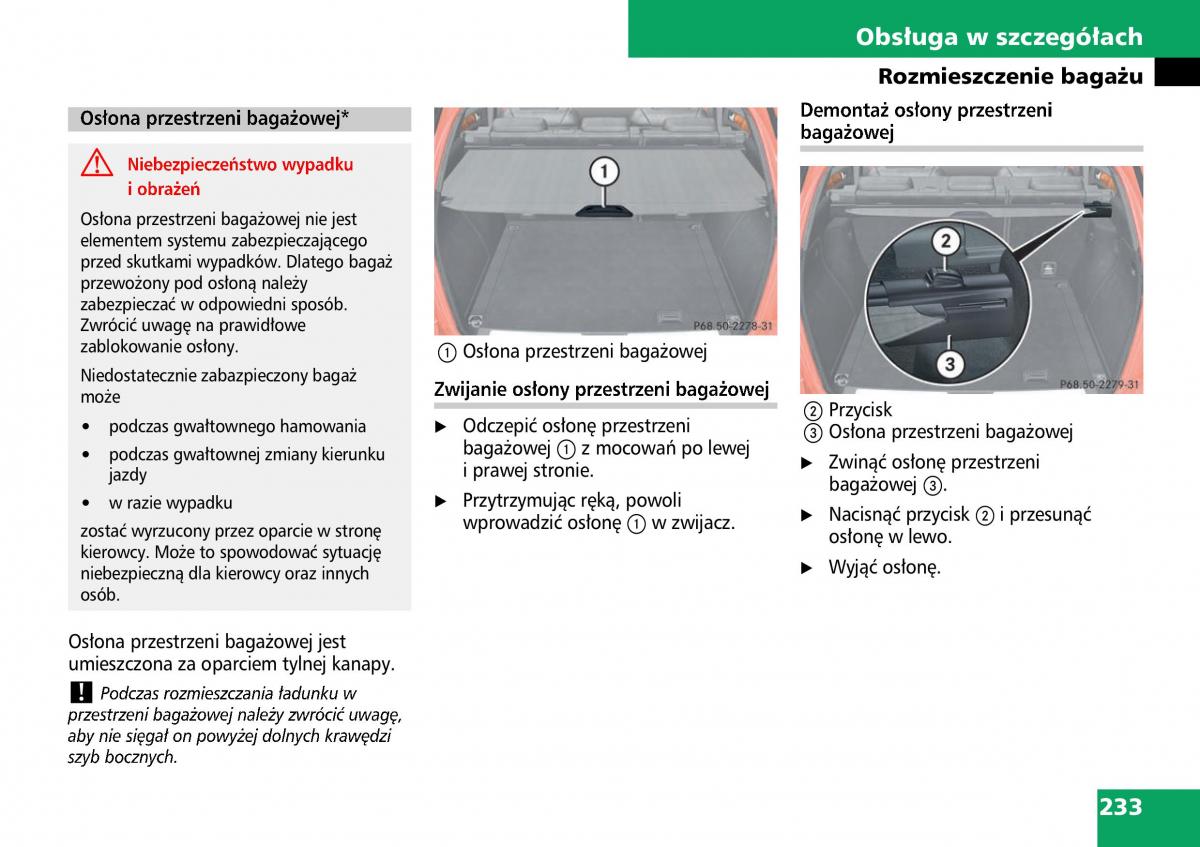 Mercedes ML W164 instrukcja obslugi / page 235