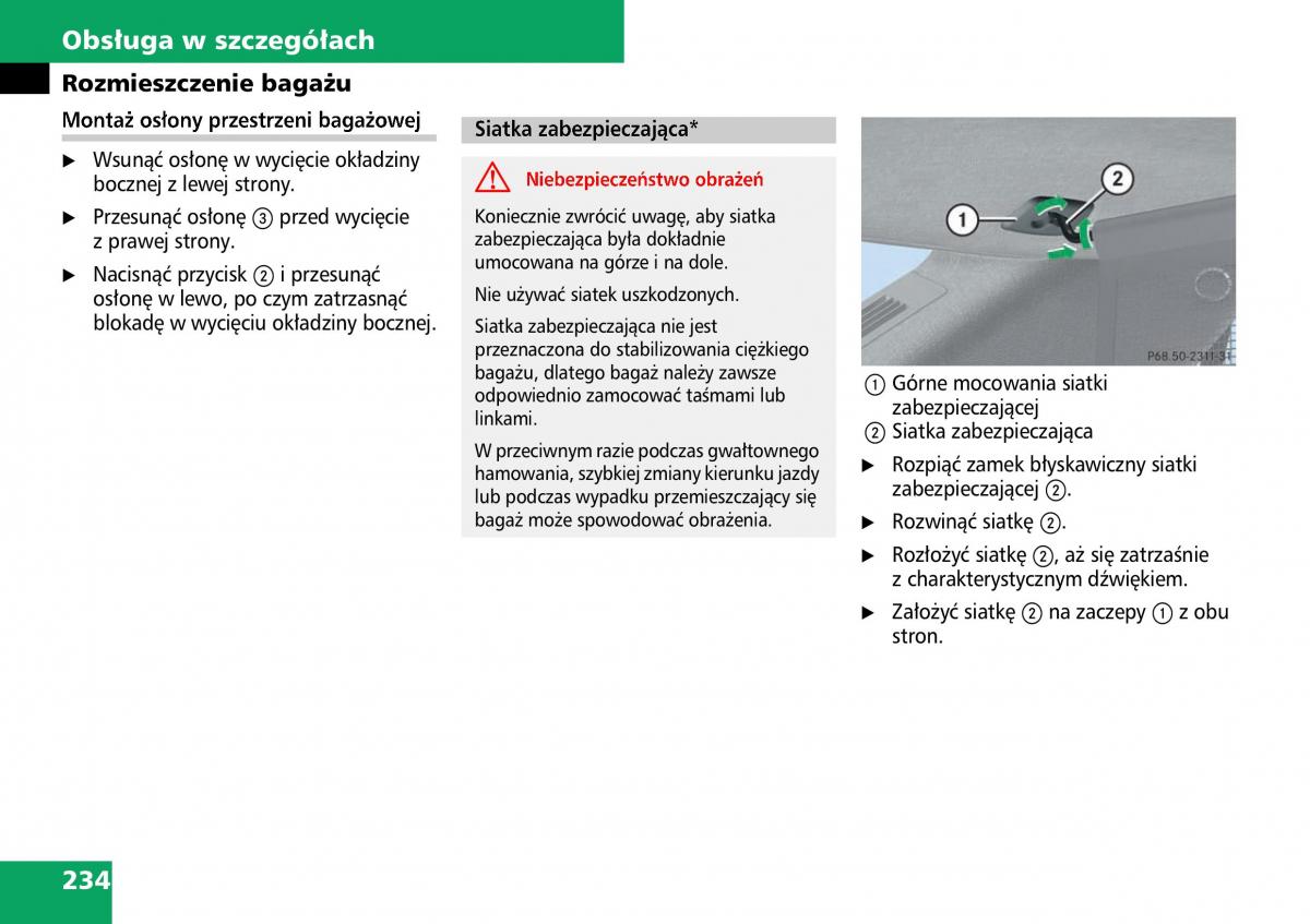 Mercedes ML W164 instrukcja obslugi / page 236