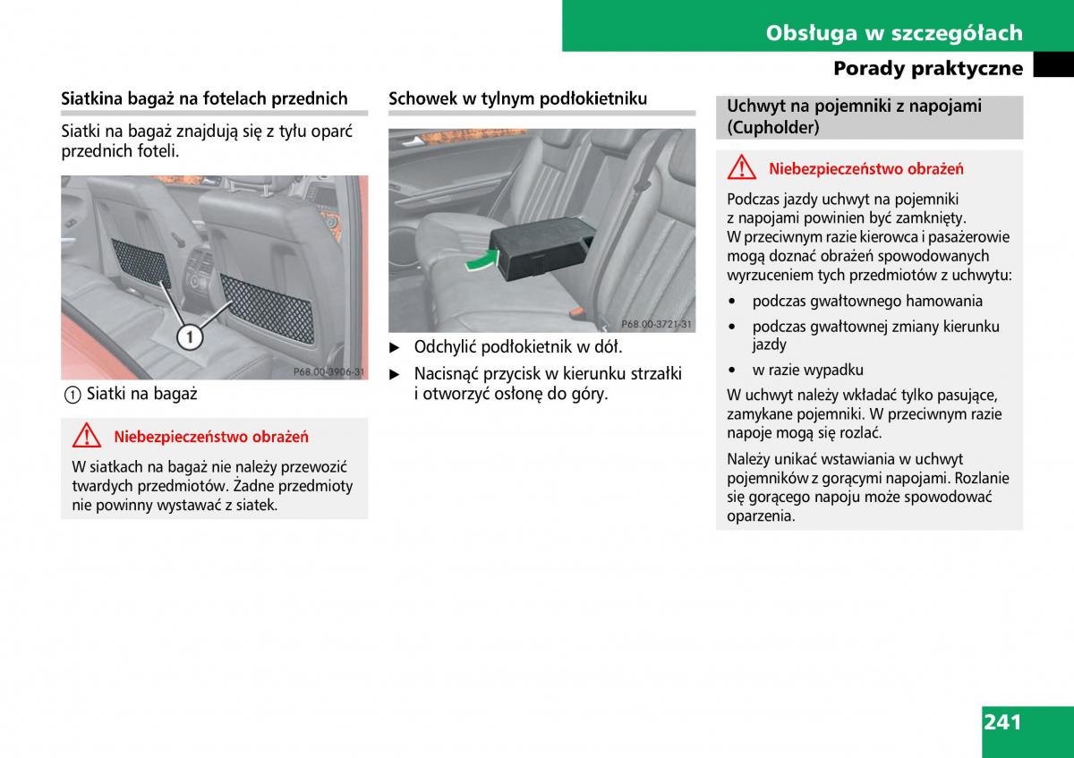 Mercedes ML W164 instrukcja obslugi / page 243